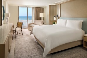 Room, 1 King Bed with Sofa bed, Balcony, Oceanfront | 1 bedroom, premium bedding, down comforters, in-room safe - Loews Miami Beach Hotel – South Beach (Miami Beach)
