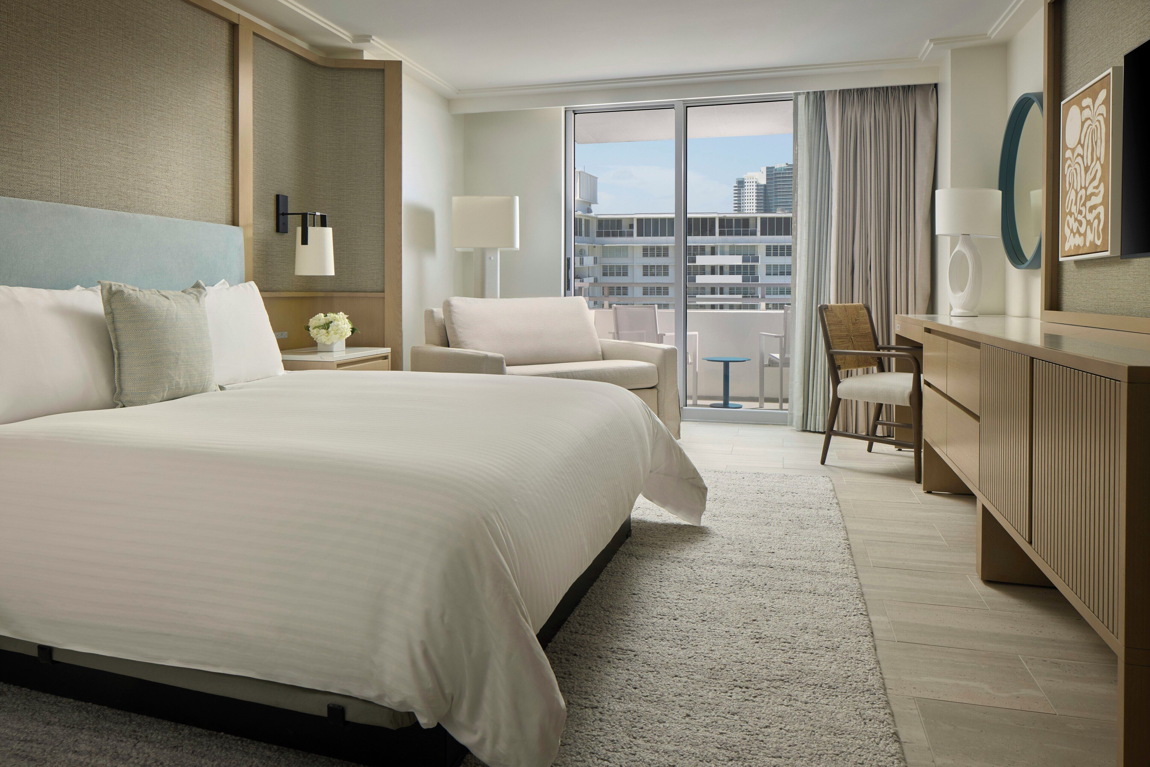 Room, 1 King Bed with Sofa bed, Mobility Accessible (Hearing, Roll-In Shower) | 1 bedroom, premium bedding, down comforters, minibar