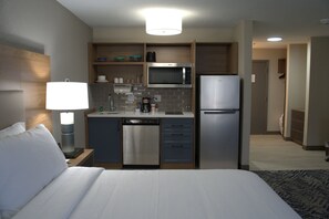 1 bedroom, desk, blackout drapes, iron/ironing board
