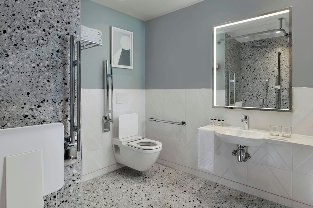 shower, rainfall showerhead, eco-friendly toiletries, hair dryer