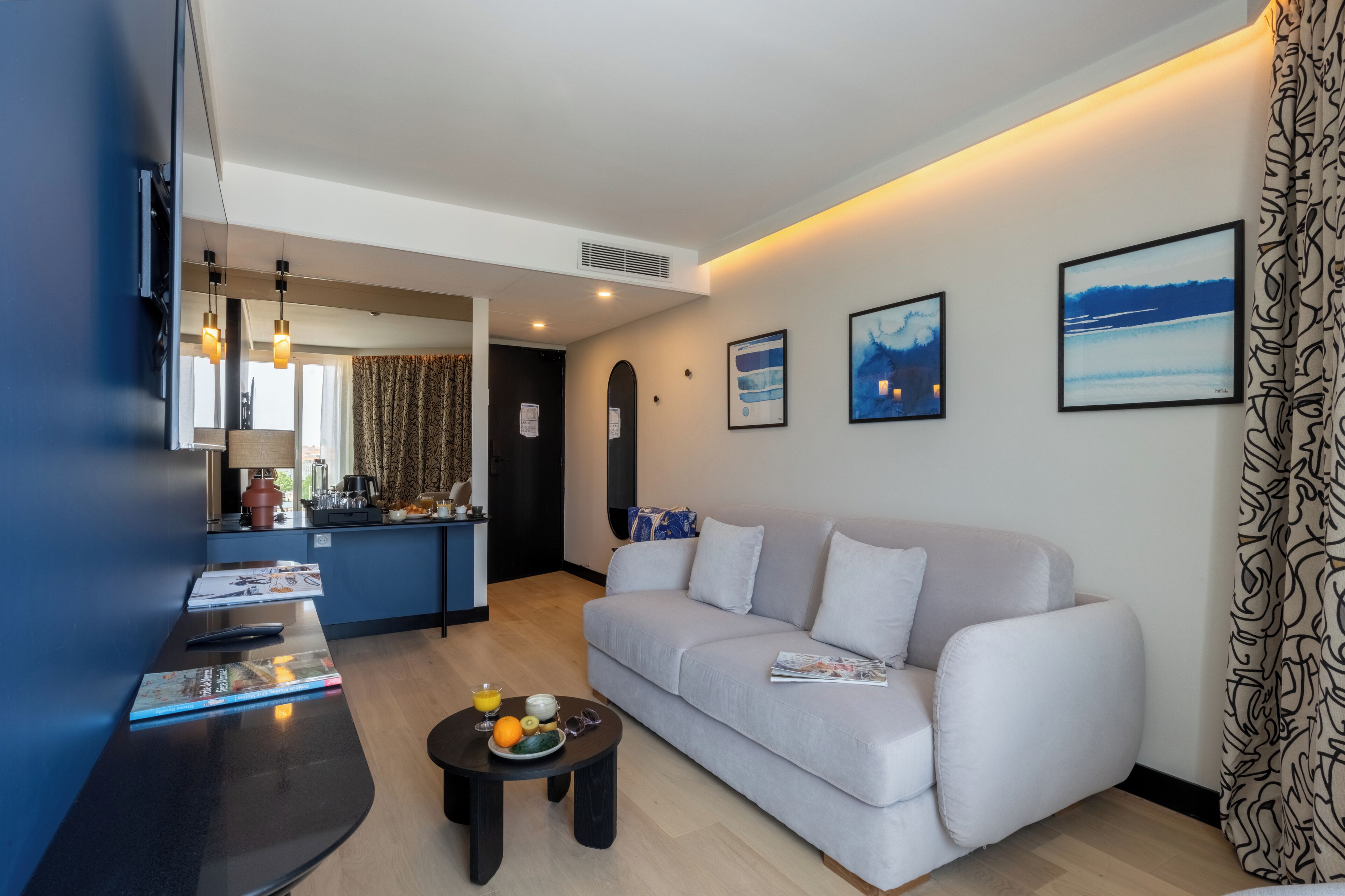 premium bedding, select comfort beds, in-room safe, desk