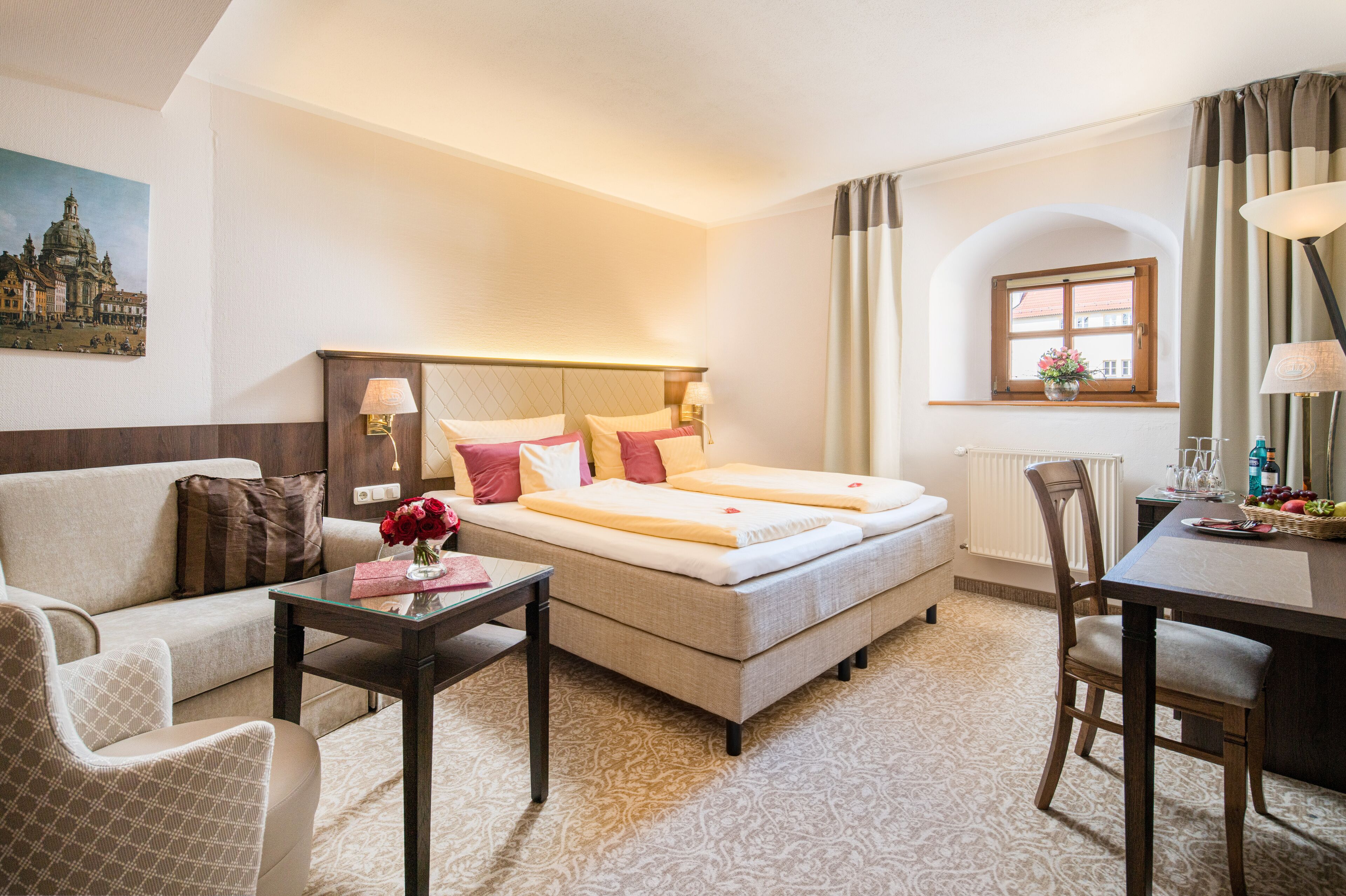 26-inch flat-screen tv with satellite channels, tv, pay films