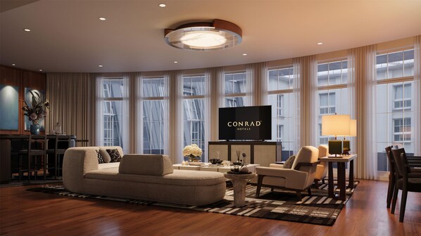 Presidential Suite, 1 King Bed | Living area