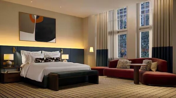 Premium bedding, minibar, in-room safe, desk