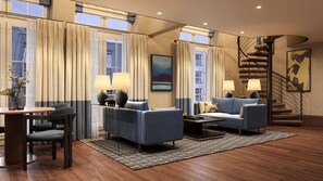 Suite, Multiple Beds | Living area | Flat-screen TV, pay movies, MP3 dock