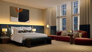 Ropa de cama de alta calidad y minibar