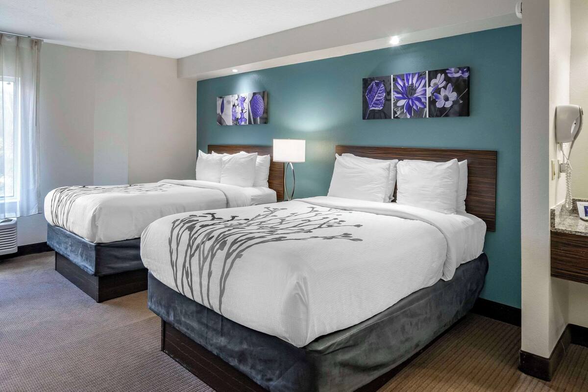 Standard Double Room, 2 Double Beds, Non Smoking | Desk, laptop workspace, soundproofing, iron/ironing board