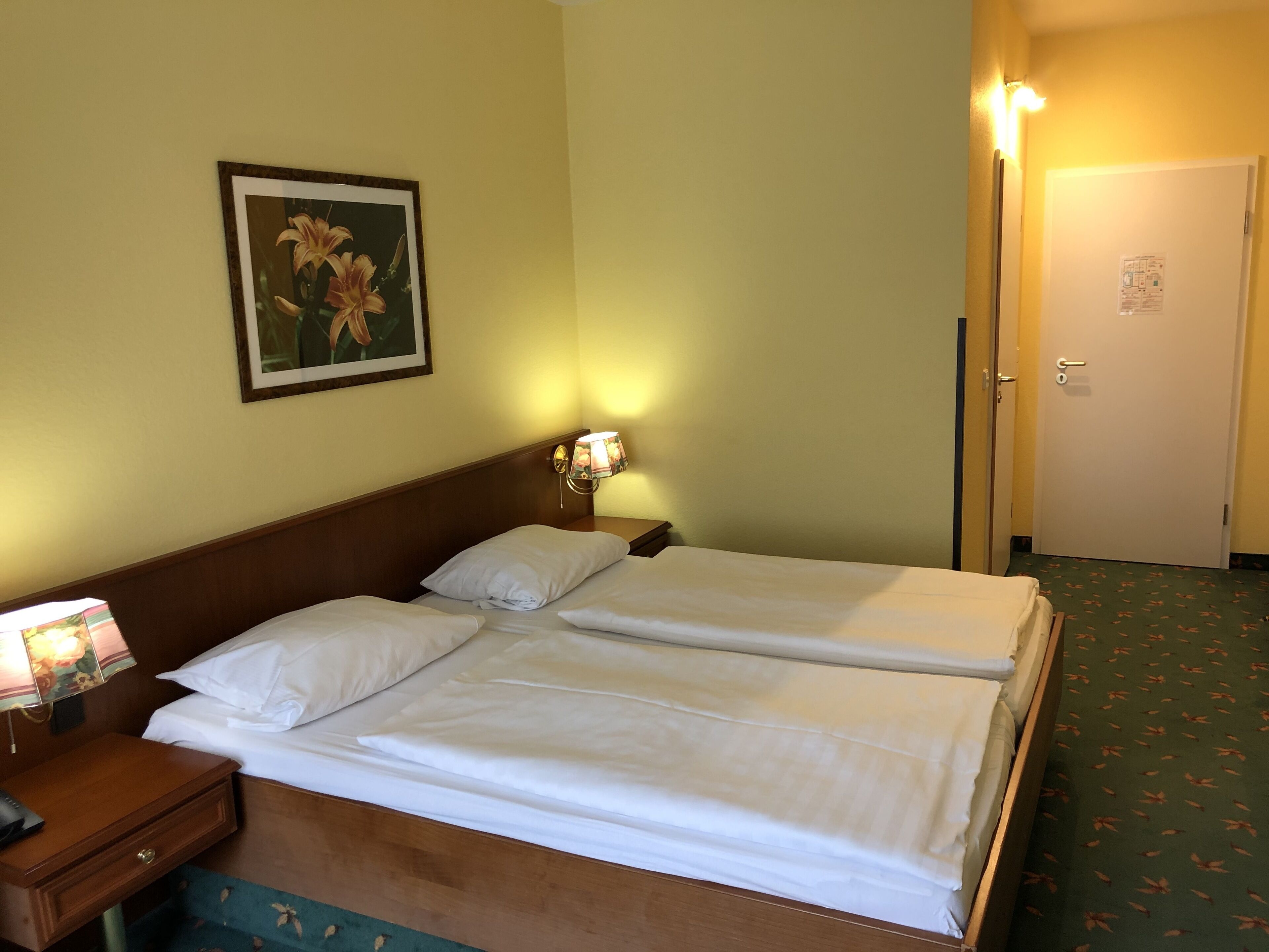 double room | desk, laptop workspace, blackout curtains, iron/ironing board