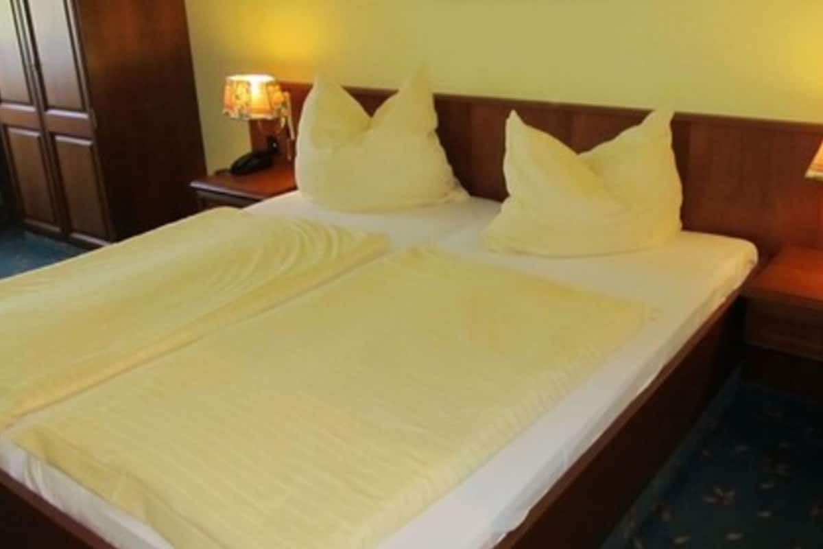 double room | desk, laptop workspace, blackout curtains, iron/ironing board