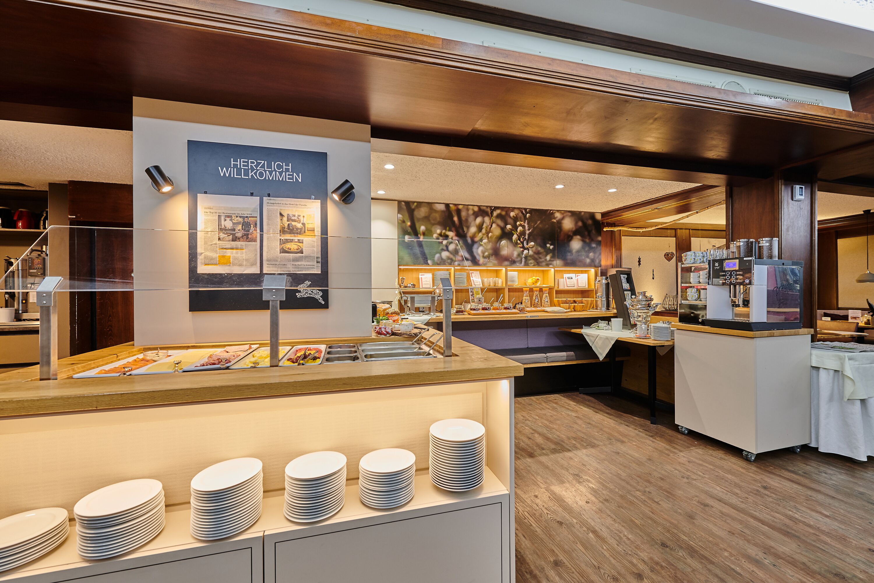 daily buffet breakfast (eur 14.50 per person)