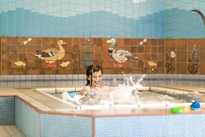 Indoor pool, pool loungers
