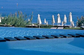 Indoor pool, 3 outdoor pools, pool umbrellas, sun loungers