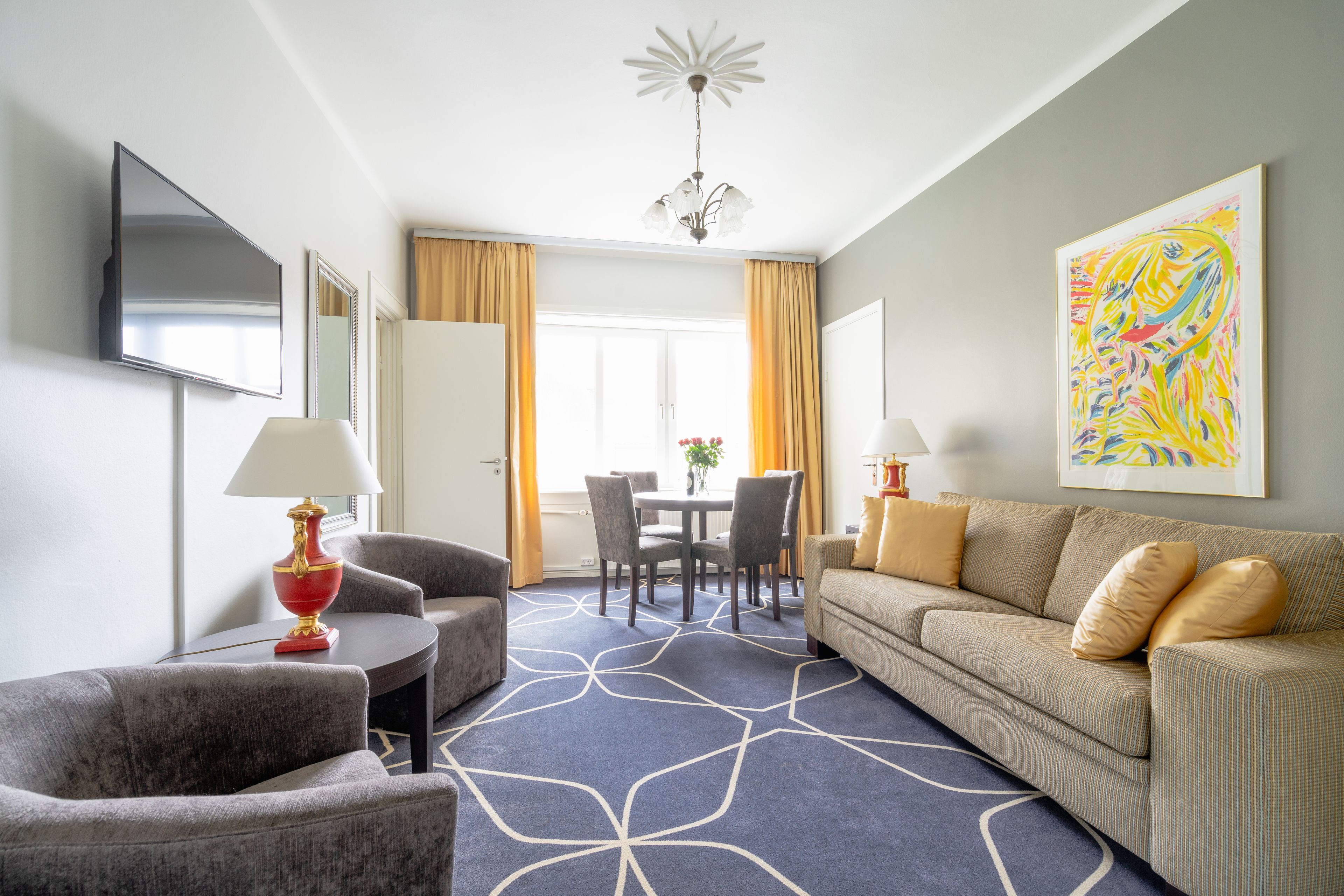 Suite, 1 Bedroom | Living area | 40-inch Smart TV with satellite channels, TV