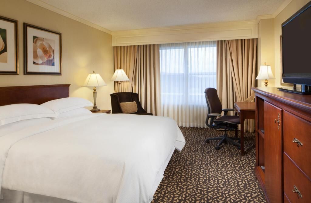 Premium bedding, down comforters, in-room safe, desk