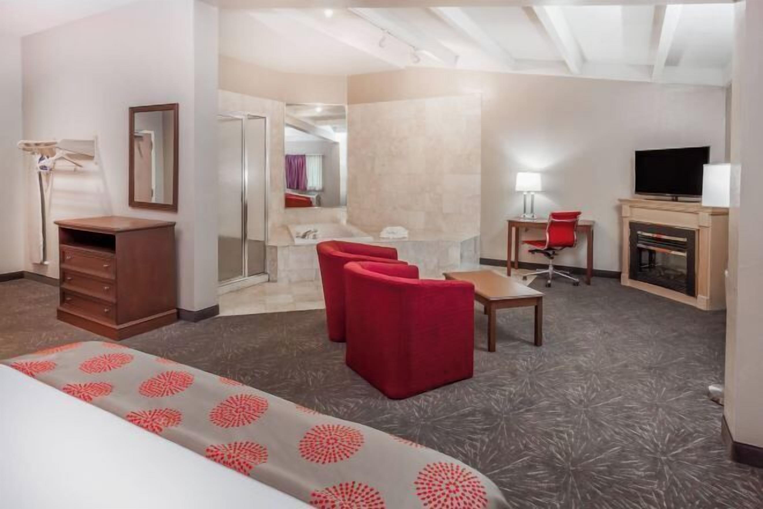 Premium bedding, desk, blackout curtains, iron/ironing board