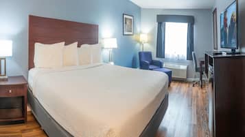 Luxe beddengoed, een kluis op de kamer, een bureau