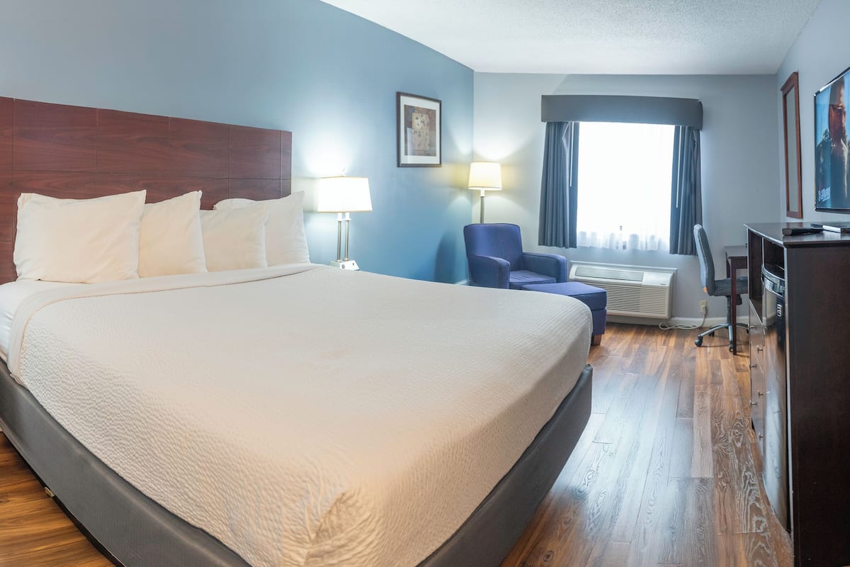 Room, 1 King Bed, Non Smoking | Premium bedding, in-room safe, desk, iron/ironing board