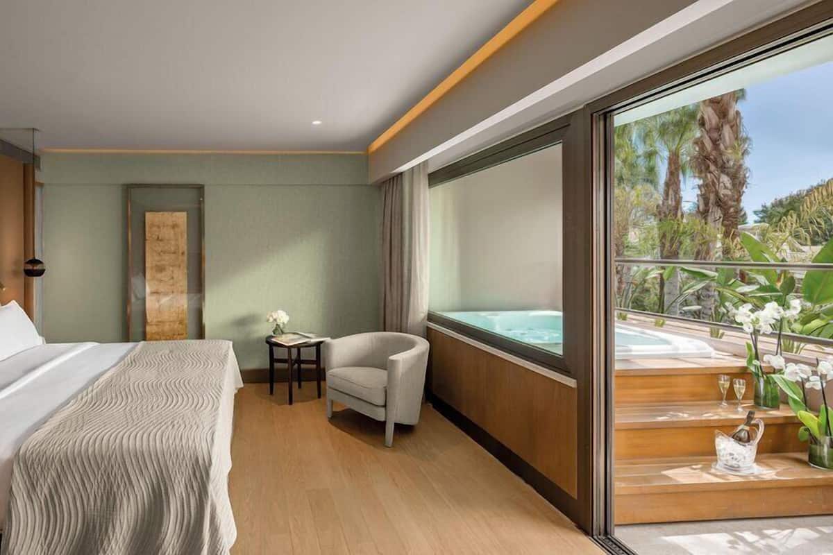 Studio, Garden Area (Adults only - Upper Floor) | Minibar, in-room safe, desk, soundproofing