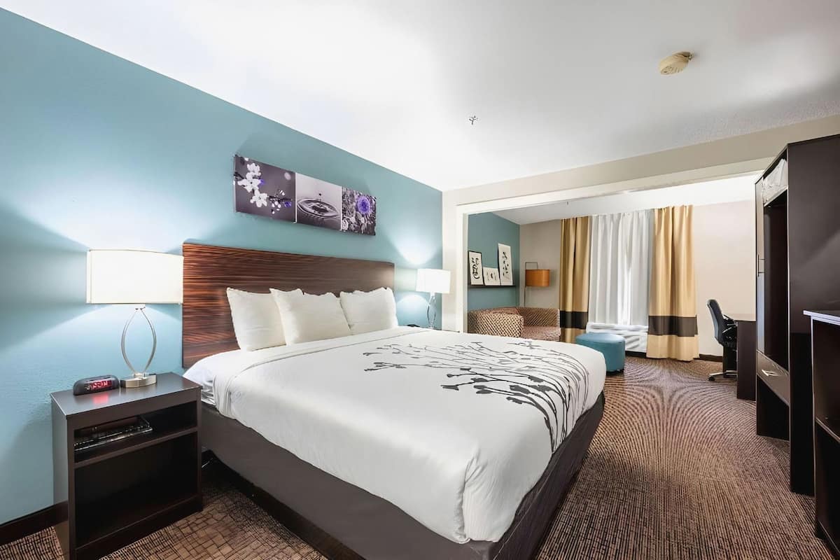 Desk, iron/ironing board, cribs (free), WiFi (free)
