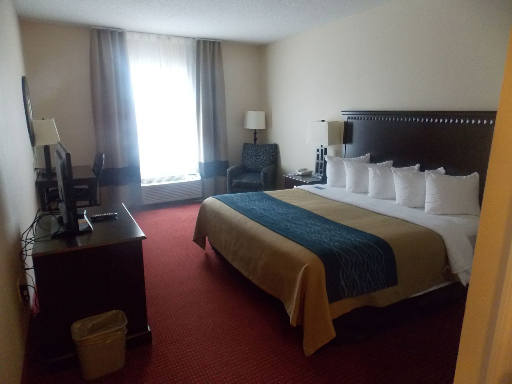 In-room safe, desk, laptop workspace, blackout curtains