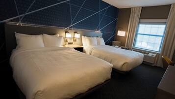 Standard Room, 2 Queen Beds (with Stand-In Shower) | In-room safe, desk, laptop workspace, blackout drapes