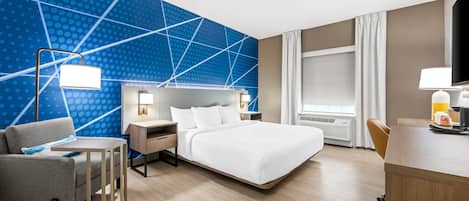 Room, 1 King Bed, Non Smoking (Accessible Bathtub) | In-room safe, desk, laptop workspace, blackout curtains