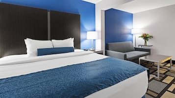 Pillowtop beds, desk, iron/ironing board, free cribs/infant beds