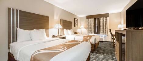 Double Room, 2 Double Beds, Non Smoking | Iron/ironing board, free cribs/infant beds, rollaway beds, free WiFi