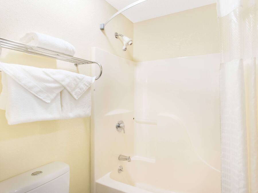 A bathroom with a toilet, a bathtub, and a shower.