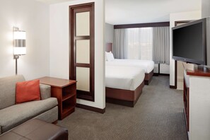 Premium bedding, pillow-top beds, desk, laptop workspace - Hyatt Place Ontario / Rancho Cucamonga (Ontario)