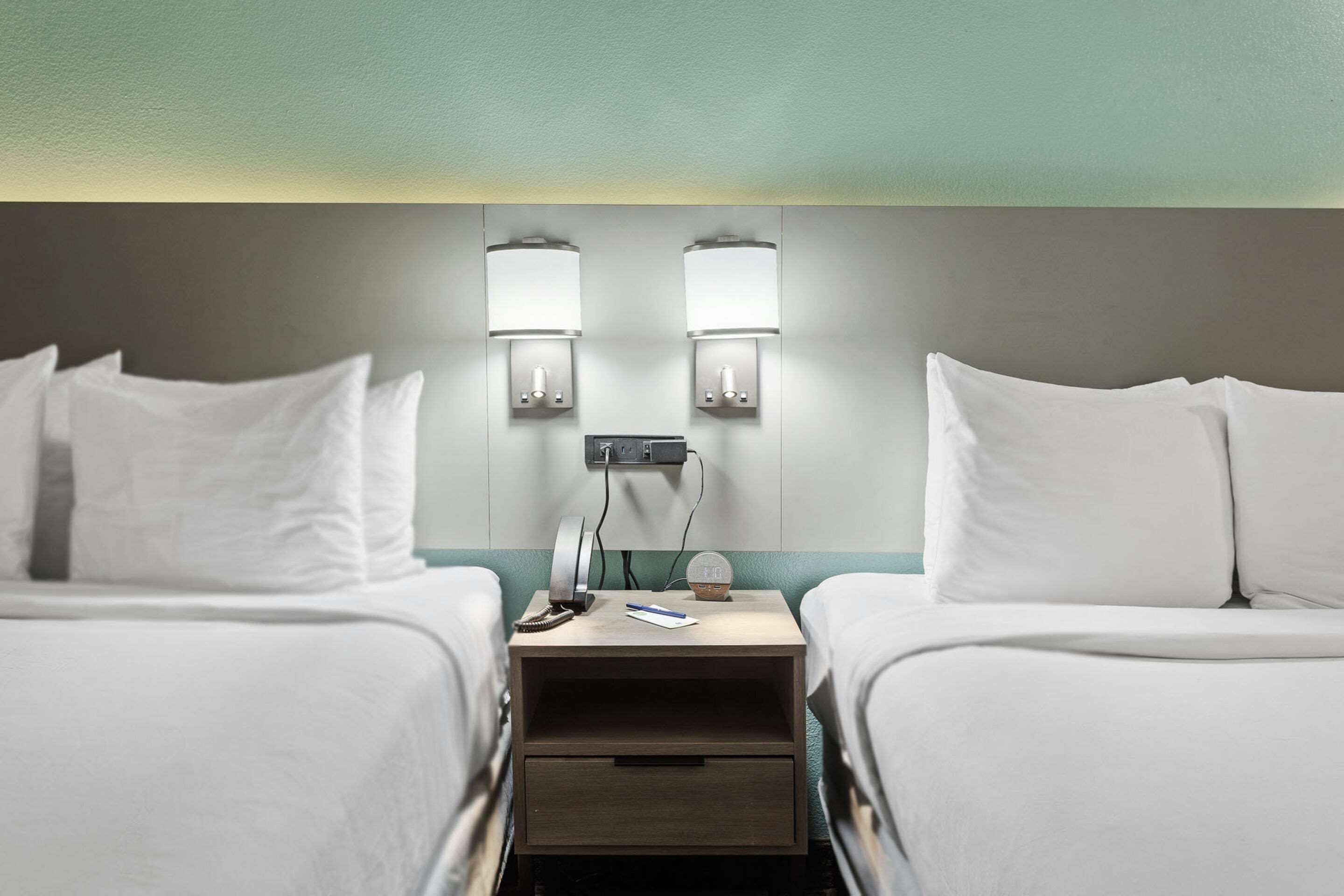 standard room, 2 queen beds, non smoking | premium bedding, pillow-top beds, desk, blackout curtains