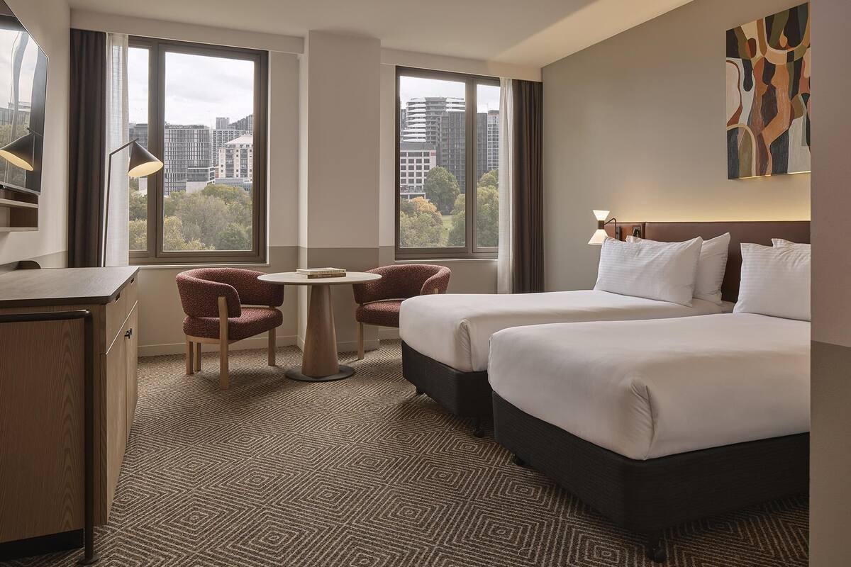 Twin Room (Newly Renovated) | Minibar, in-room safe, desk, laptop workspace