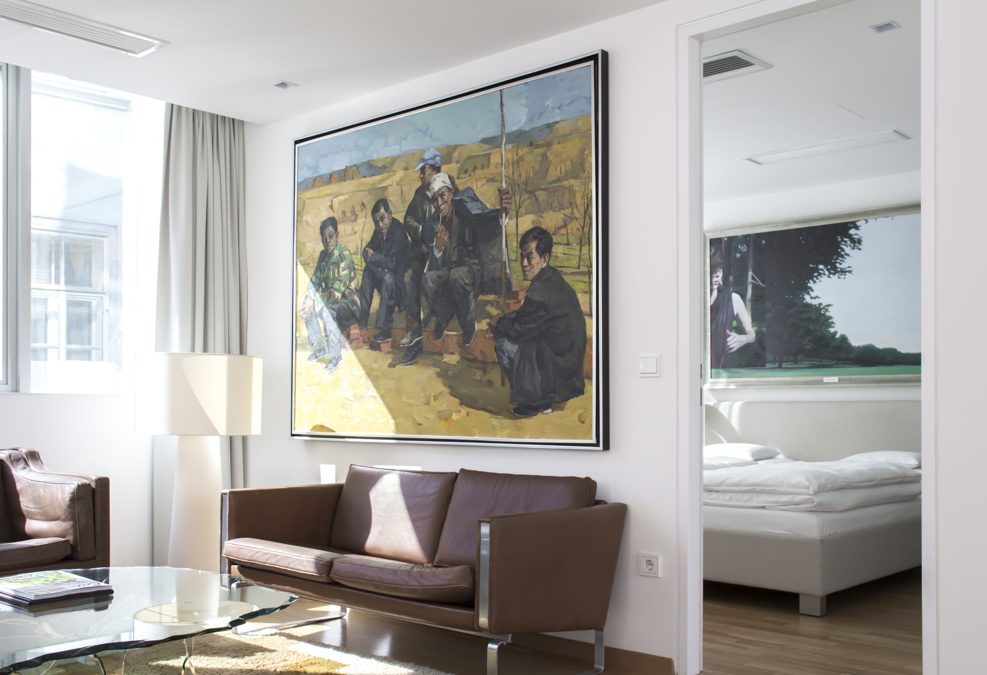 apartment, 1 queen bed, kitchenette | living area | flat-screen tv