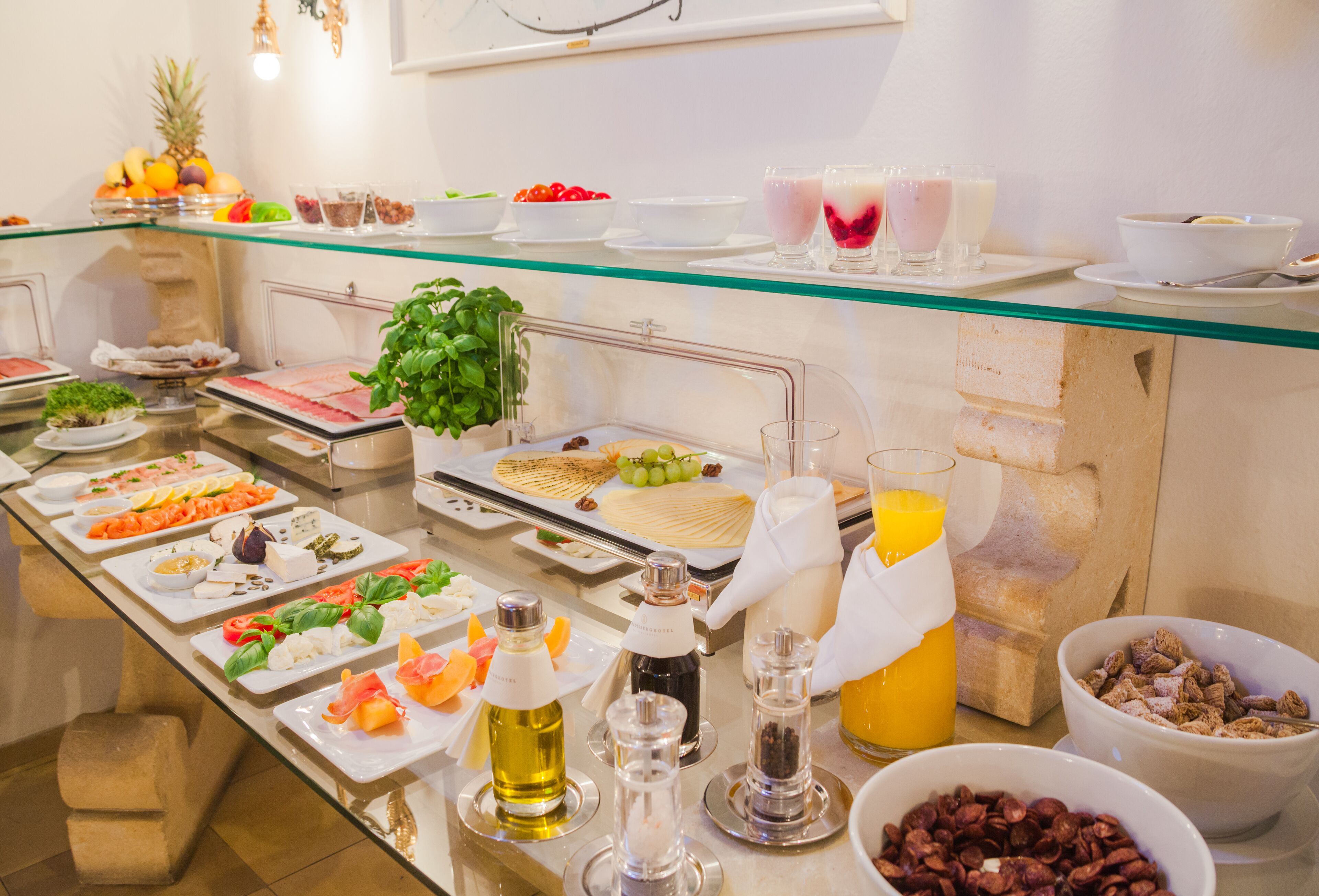 daily buffet breakfast (eur 28 per person)