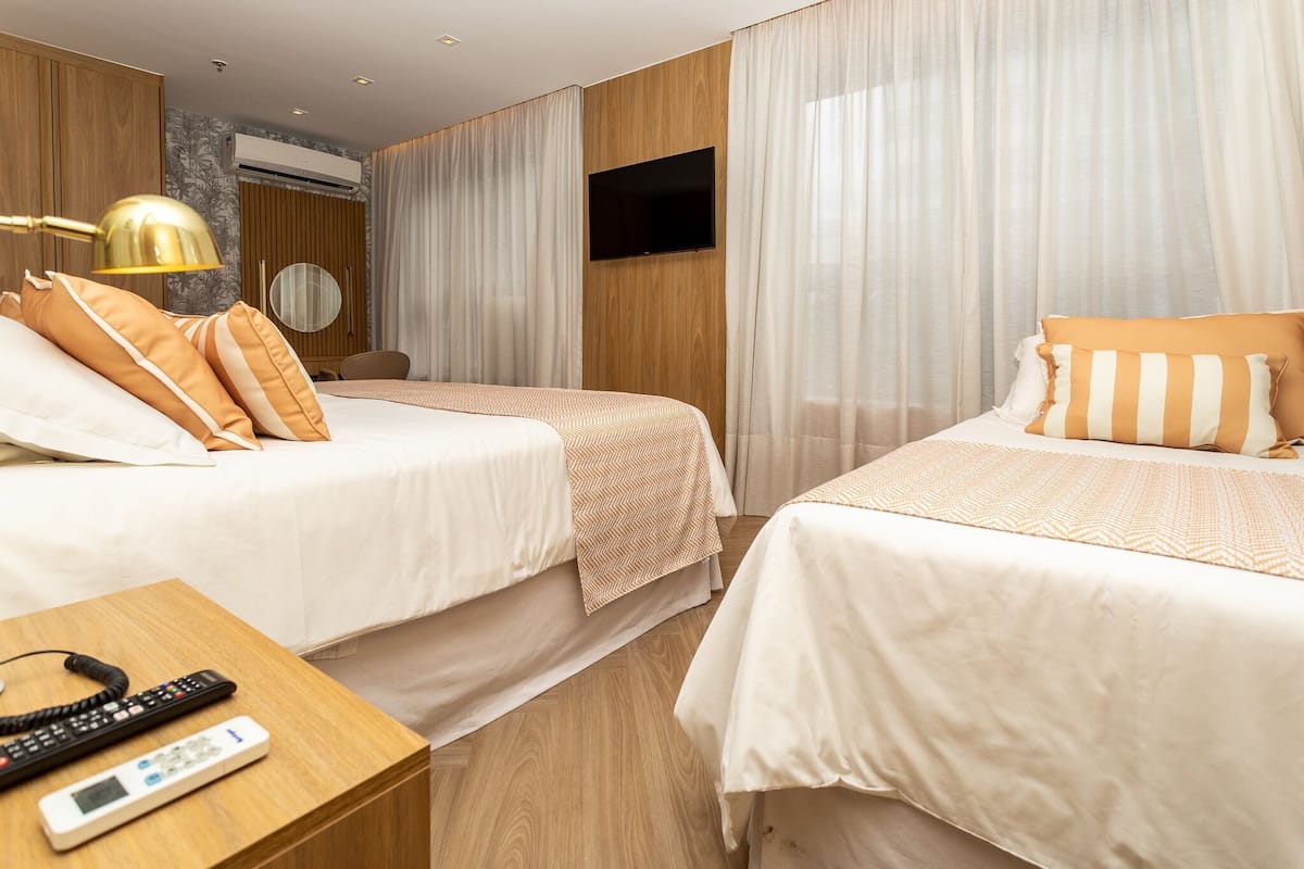 Hypo-allergenic bedding, down duvets, minibar, in-room safe