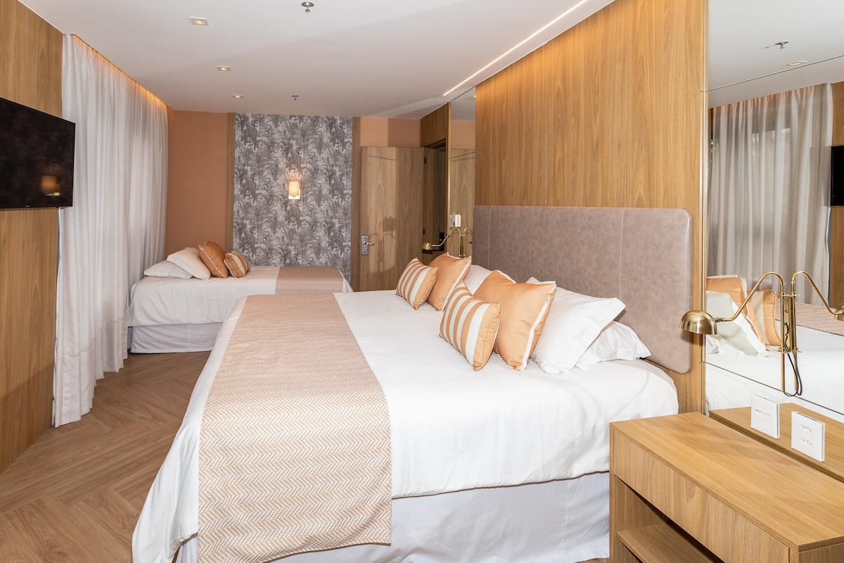 Hypo-allergenic bedding, down duvets, minibar, in-room safe