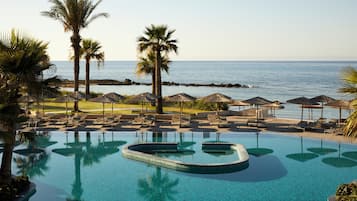 Indoor pool, 2 outdoor pools, pool umbrellas, sun loungers