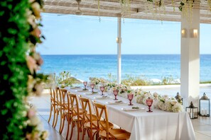 Outdoor wedding area