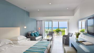 Bungalow, vue mer, en bord de plage | Terrasse/Patio