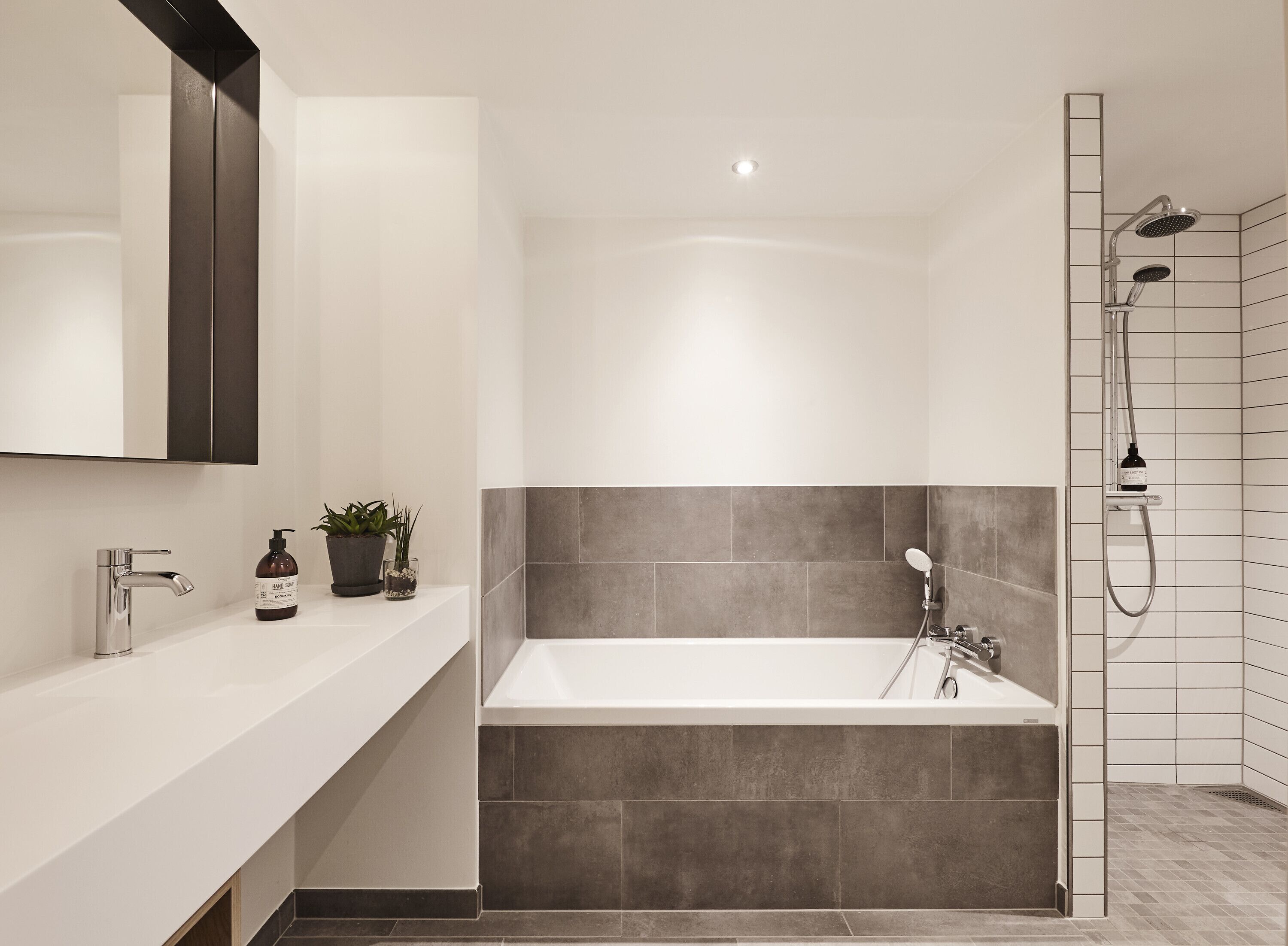 junior suite | bathroom | eco-friendly toiletries, hair dryer, towels, soap