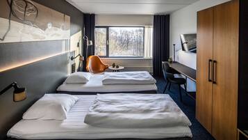 1 bedroom, premium bedding, individually decorated, desk