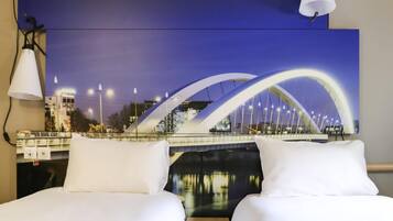 Standard Room, 2 Twin Beds | Desk, blackout drapes, iron/ironing board, free cribs/infant beds