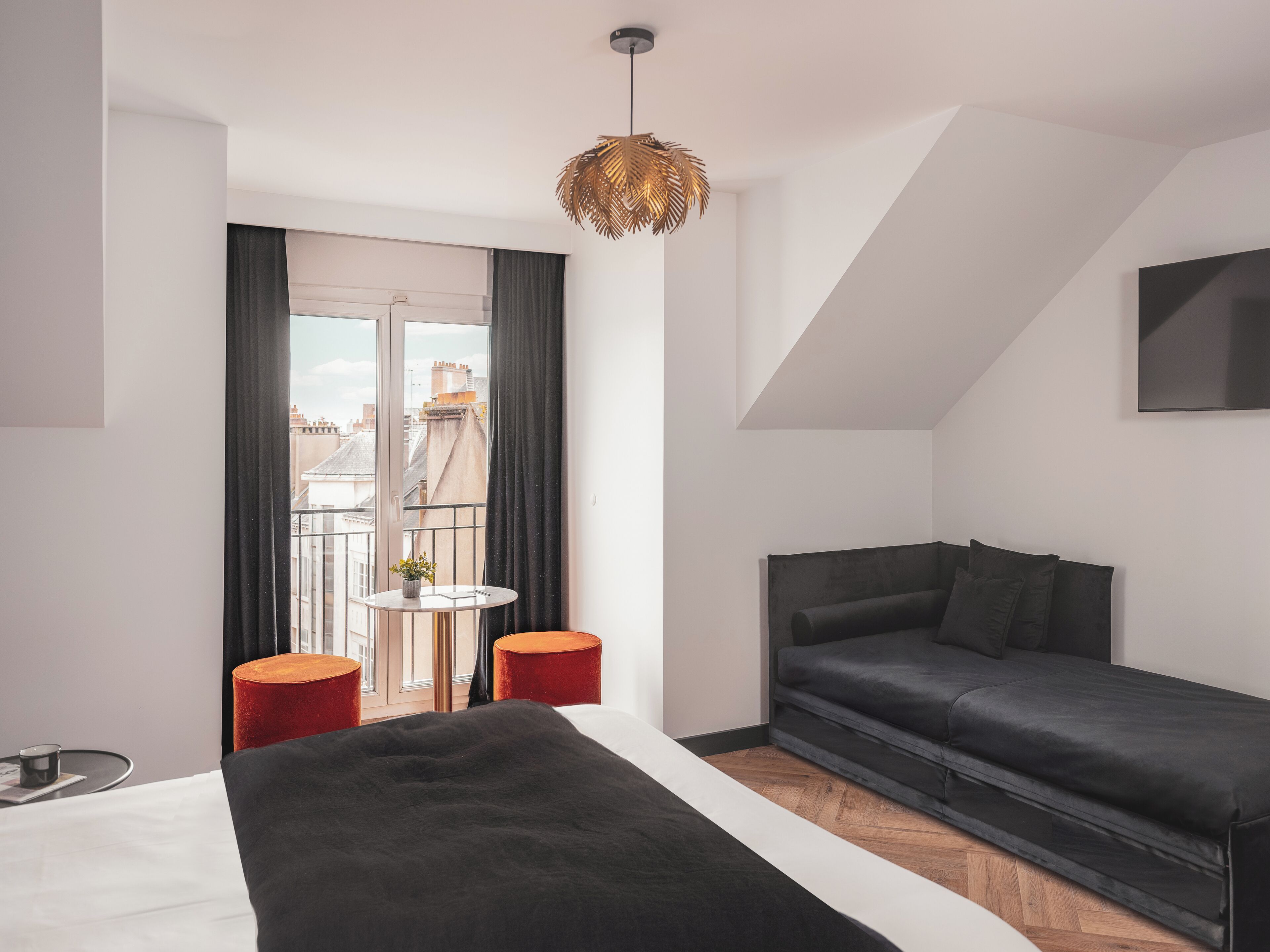 comfort triple room | 1 bedroom, laptop workspace, blackout curtains, soundproofing