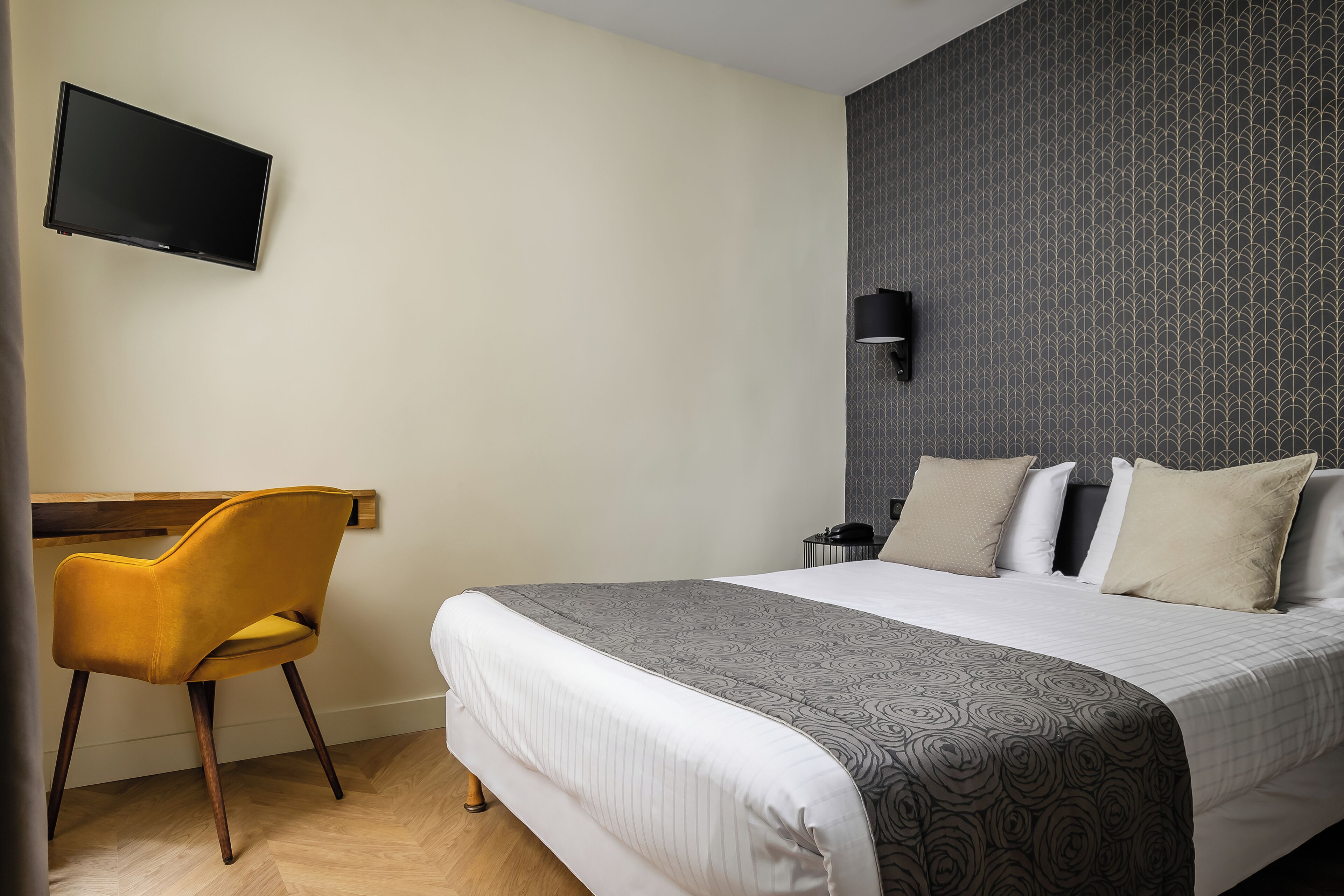 basic double room, 1 double bed | select comfort beds, in-room safe, desk, iron/ironing board