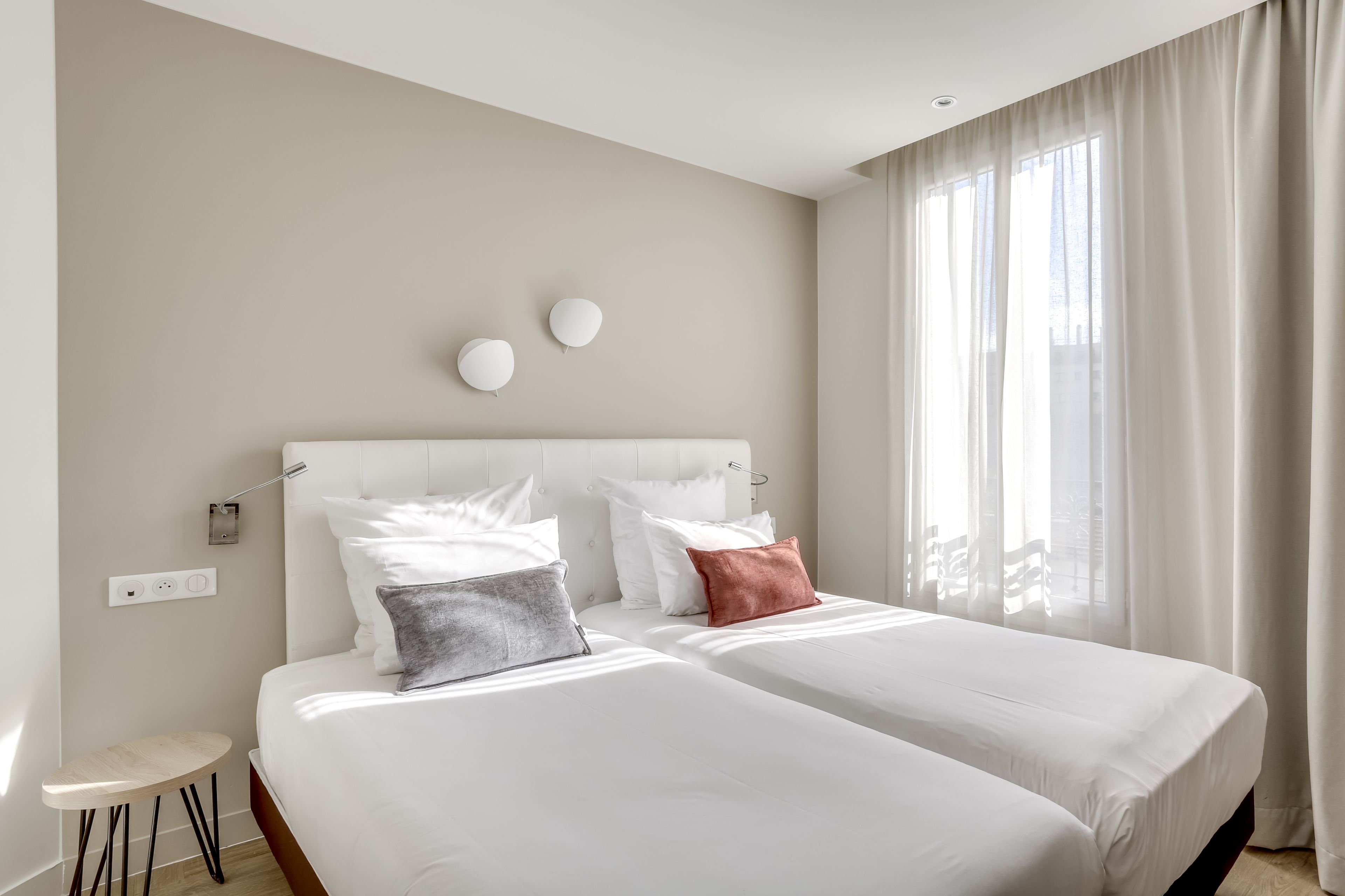 comfort double room | premium bedding, desk, blackout curtains, soundproofing