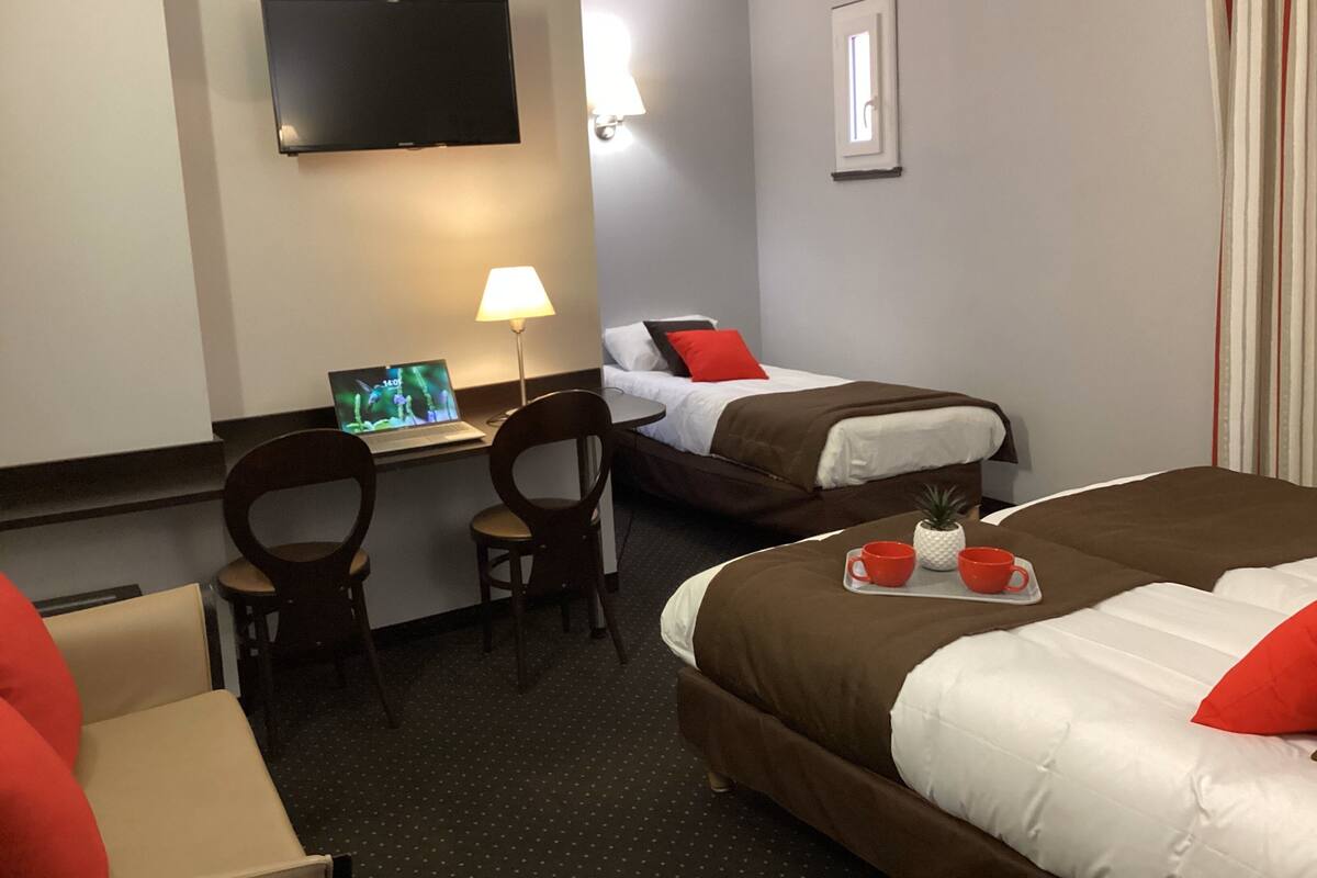 Family Triple Room (3 pax) | Premium bedding, desk, soundproofing, cribs (free)