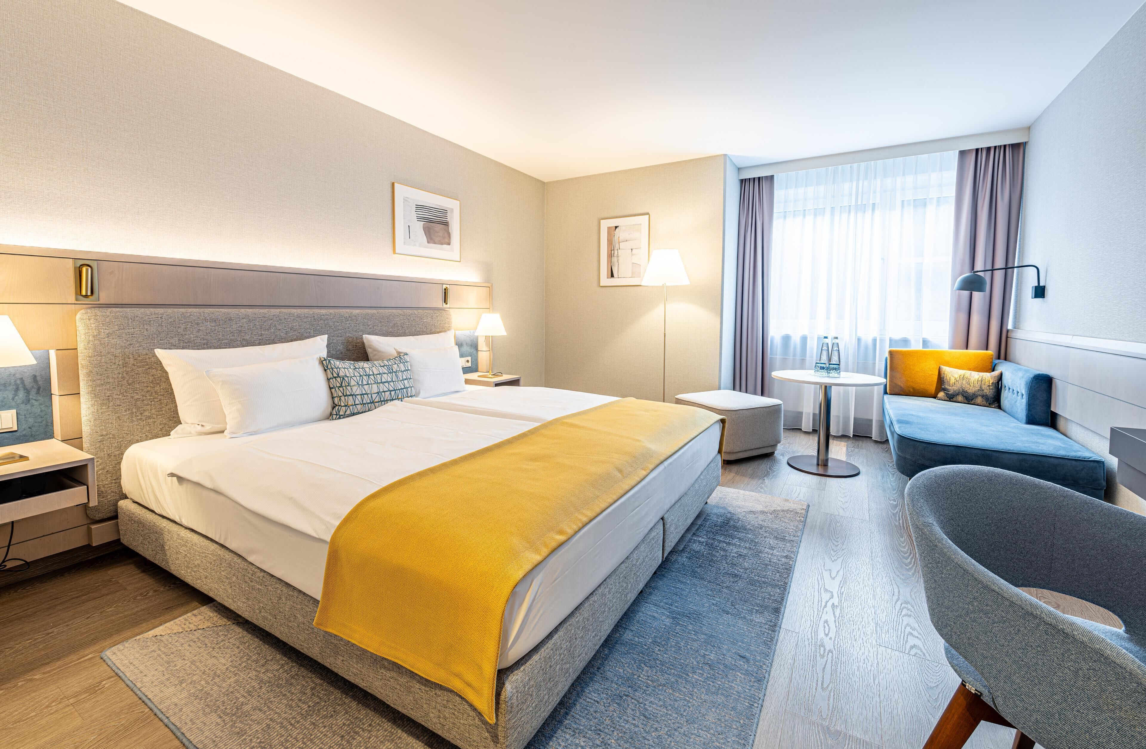 Premium bedding, minibar, in-room safe, desk