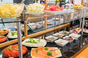 Daily buffet breakfast (EUR 18 per person)
