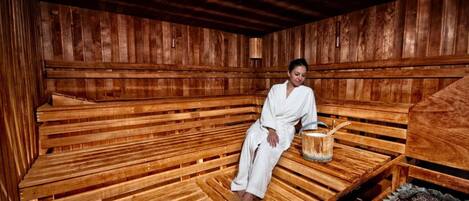 Behandlingsrum til par, sauna, boblebad, massagebehandlinger