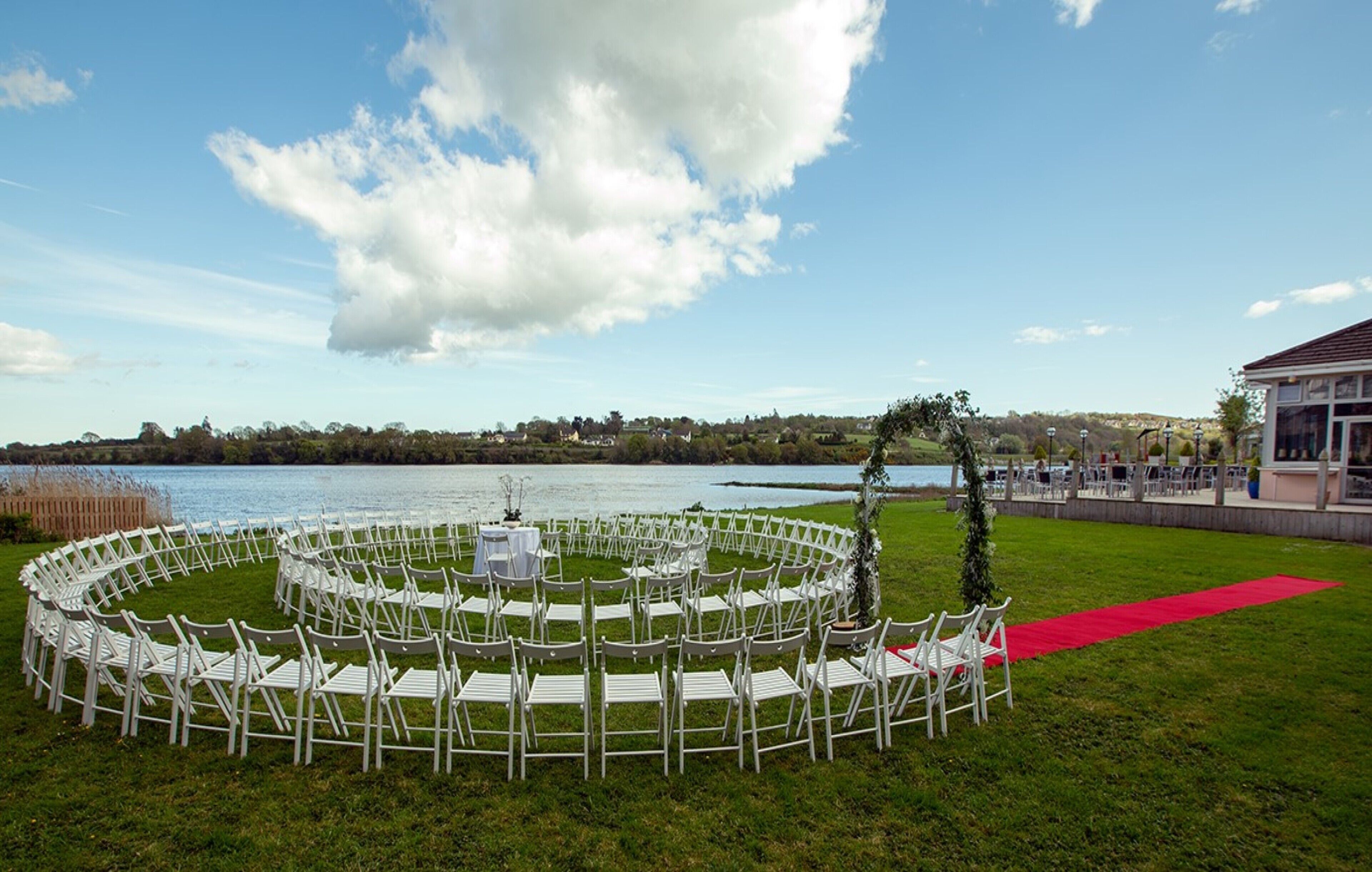 outdoor wedding area